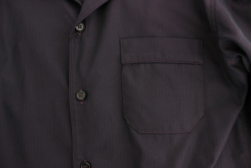Dolce & Gabbana Purple Striped Cotton Pajama Lounge Shirt